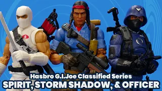 G.I.Joe Spirit, Storm Shadow, and Cobra Officer Hasbro Classified Series Action Figure Review