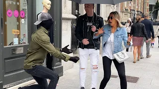 She had the surprise of her life: Mannequin Prank