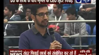 Google CEO Sundar Pichai's interaction with students at DU (SRCC)