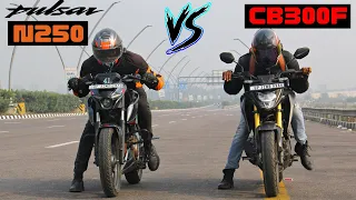 Honda CB300F vs Bajaj Pulsar N250 Drag Race