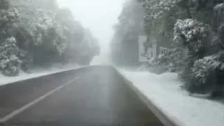 Snowy road , Azru to Ifrane , Middle-Atlas ❄