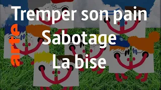 Tremper son pain dans le café / sabotage / la bise - Karambolage - ARTE