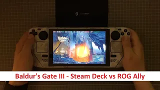 Baldur's Gate III - Steam Deck vs ROG Ally