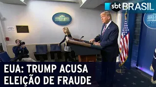 Sem apresentar provas, Trump fala em fraude nas eleições dos EUA | SBT Brasil (06/11/20)