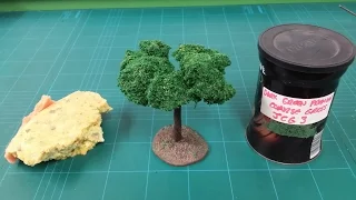 Realistic Scenic Trees - Upholstery Foam & Coarse Scatter Technique