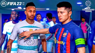 FIFA 22 | Barcelona vs Chelsea Ft. Aubameyang, Lewandowski, | UEFA Champions League | 4K Gameplay