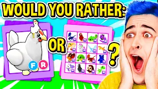 *WOULD YOU RATHER* Game In Adopt Me Roblox !!