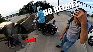 Biker and Passenger Go Down HARD | Scary Crash