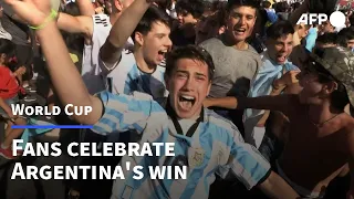 Fans around the world celebrate Argentina's victory in the World Cup final | AFP
