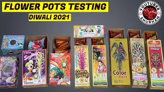 10 DIFFERENT TYPES OF FLOWER POTS TESTING - Best Anar for Diwali 2021