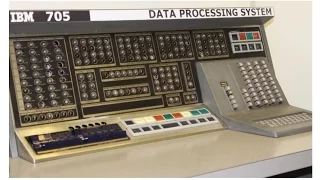 1957 - 1960's  IBM 705 Mainframe Computer Data Processing- USAF Military Punch Card, Educational