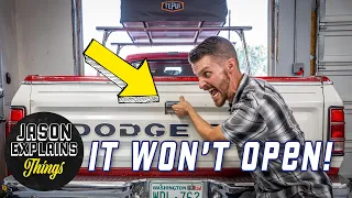 IT WON'T OPEN! Fixing A Stuck Tailgate (First Gen Dodge Ram)