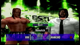 WWF No Mercy N64 Gameplay - HHH VS Mankind at Wrestlemania