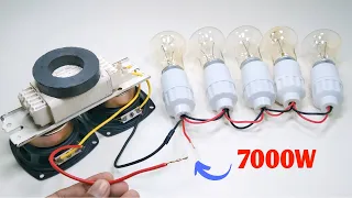 7000W 220V Free Electricity Generator Make 2 Speaker Permanent Magnet Electric Energy