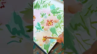 Here is an easy way to paint loose watercolor flowers for beginners!