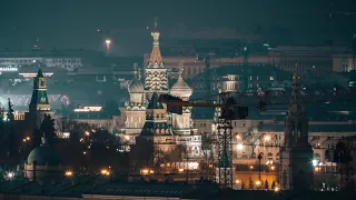 Moscow historical center night timelapse