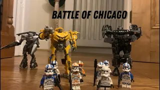 Transformers dotm battle of Chicago stopmotion