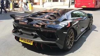 Supercars In London July 2022 Sound & Accelerations | SVJ, 812 GTS, 720s, 812SF Novitec, GT3RS, SF90