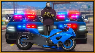 GTA 5 Roleplay - trolling cops in FAST drag bike | RedlineRP