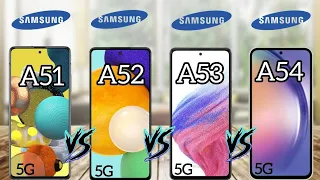 Samsung Galaxy A54 5G Vs Galaxy A53 5G Vs A52 5G Vs A51 5G | Full Comparison (2023)