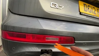 Audi Q7 rear lower bumper light removal / replacement
