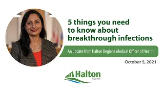 Update from Halton Region's Medical Officer of Health | Breakthrough Infections