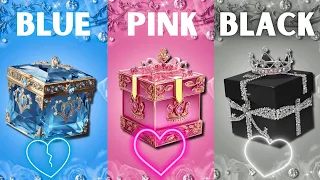 Choose your gift 😍🎁💘🤮|| 3 gift box challenge|| 2 good vs 1 bad ||Pink, Blue, Black #giftbox