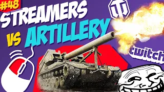 #48 Streamers vs Artillery | Reactions! 😤 | World of Tanks Funny Moments