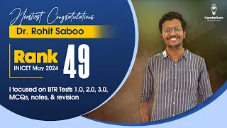 Dr. Zainab Vora Interviews Dr. Rohit Saboo, Rank 49 in INI CET May 2024 | Cerebellum Academy