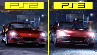Need for Speed Carbon PS2 vs PS3 Graphics Comparison