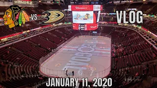 FIRST SPORTS VLOG ON VIDEO - Chicago Blackhawks vs Anaheim Ducks - January 11, 2020