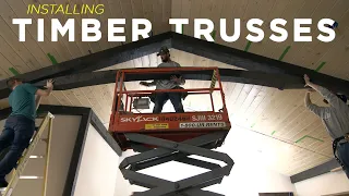 DIY Building a House | Interior Timber Trusses! Episode 7