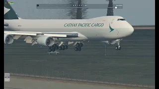 X Plane 11 SSG 747-800F VHHH RWY 25L  LANDING