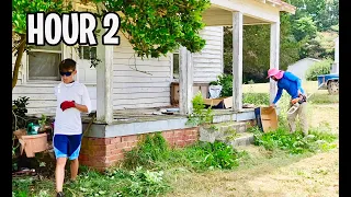 FATHER and SON give this Old Drug House A NEW Front Yard!