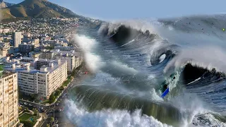 South Africa destroyed in 2 minutes! Storm and huge waves destroy homes in Cape Town