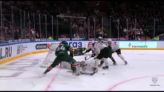 Чумовой сэйв Серебрякова в конце встречи / Serebryakov insane save on Radulov