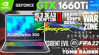 GTX 1660Ti laptop test in 8 games in 2022