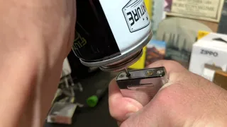 Filling Our Zippo Soft Yellow Flame Insert With Butane For The Fifth Time