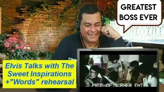 Elvis Presley talks with the Sweet Inspirations plus "Words' August 4, 1970 [REACTION]