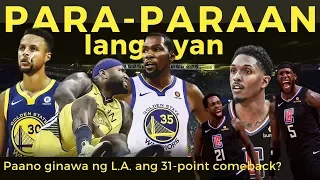 PAANO NAGAWA ng CLIPPERS sa WARRIORS ang PINAKAMALUPIT na COMEBACK sa NBA Playoffs?