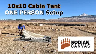 Kodiak Canvas Tent Setup 10x10 Cabin Lodge Tent