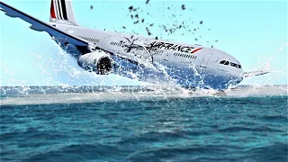 😱A330 How It Fell On The Atlantic Ocean, Air France Flight 447 - [AF447 Crash Animation]