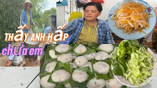 Hôm nay ba mẹ con nhà em trổ tài làm món bánh ích trần sẽ như thế nào đây cả nhà ơi!