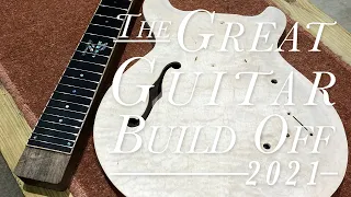 Full NECK BUILD with CUSTOM INLAYS, BINDING & COMPOUND RADIUS | Great Guitar Build Off 2021 | 3 of 6