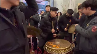 New York Chinese Freemasons Hung Ching Lion Dance Drumming 2023 Chinese New Year @HipSingAssociation