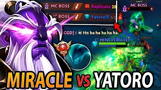 This happens when YATORO ganks MIRACLE Void Spirit mid — 7.33c