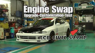 Revving Up: Garage RCR Transforms Honda Civic Engine Into Honda Integra Type R '95 (dc2)