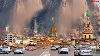 Naples panic:1 hour after warning Campi Flegrei volcano eruption,as earth rises,rumbling across land