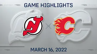 NHL Highlights | Devils vs. Flames - Mar. 16, 2022