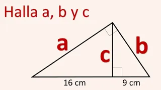 HALLA LOS LADOS INDICADOS DEL TRIÁNGULO RECTÁNGULO. Geometría Básica